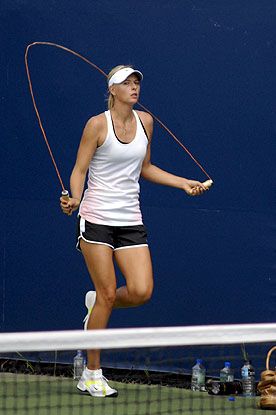Maria Sharapova skipping rope training 2009